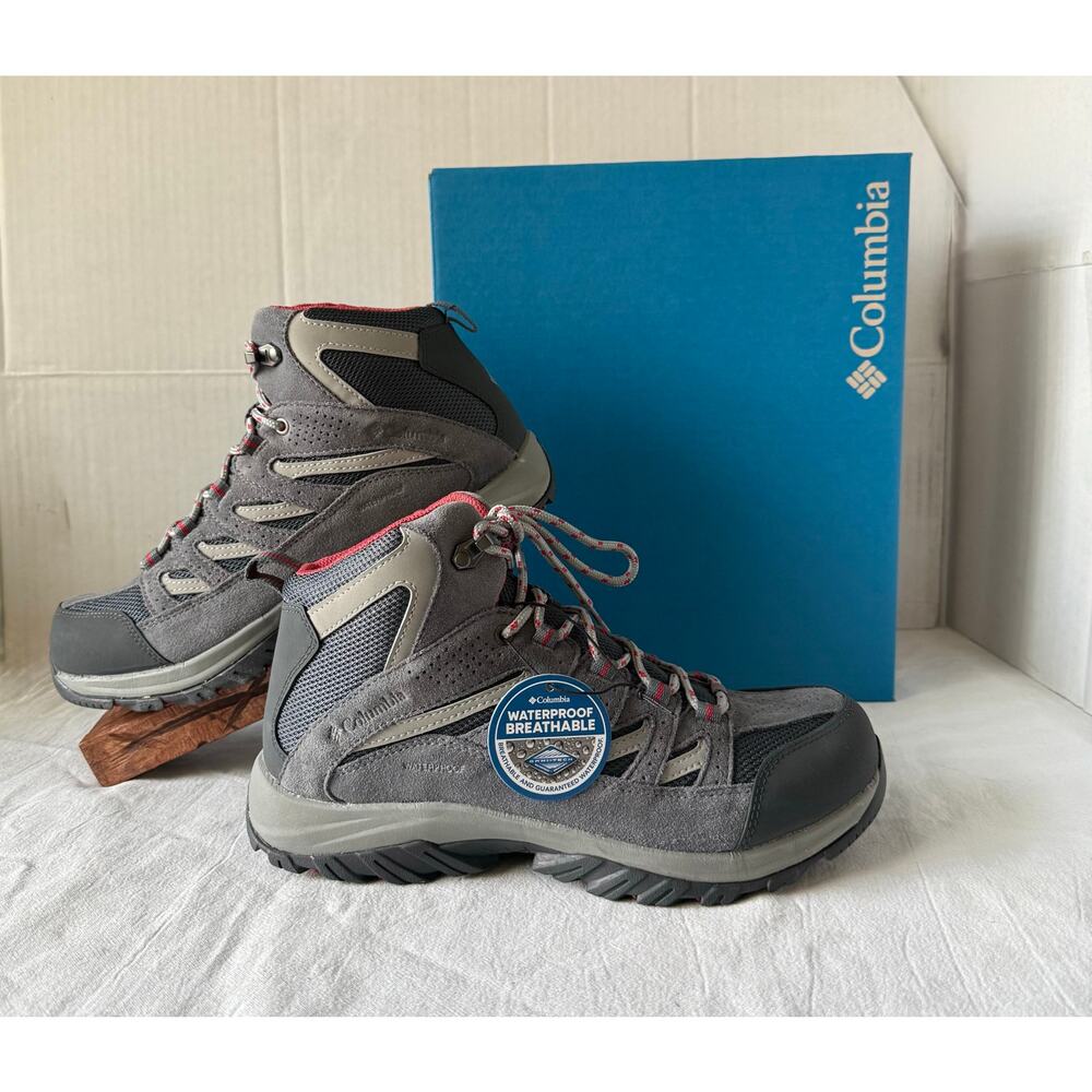 Columbia Women’s Crestwood Mid Waterproof Hiking Boot Size 10 Graphite New